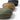 Olive and coyote Pentagon zipper pouches with front logo and side zipper tabs