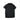 Black short-sleeve polo shirt back view with ribbed collar