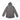 Dark gray hooded zip-up jacket shown from back with adjustable cuffs
