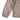 Taupe packable rain jacket sleeves with elastic cuffs and front zipper