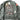 Sage green flight jacket open back with embroidered aviation graphic patch and US flag