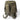 18L tactical backpack in olive, back view with padded shoulder straps