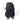 Black tactical backpack back view with shoulder straps and inner label window