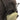 Electronic sound suppressor with textured button panel on gray strap, olive housing