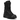 Black lace-up combat boot with padded collar and rugged rubber outsole