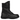 Black side-profile combat boot with lace-up closure and textured upper panels