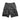 Black cargo shorts with belt loops, button front, and large flap cargo pockets.