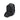 Black nylon backpack, front pocket flap and rounded shoulder harness