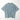 Blue crew-neck T-shirt with small neck label, short sleeves