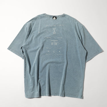 Blue crew-neck T-shirt with RTB flight instrument graphic, short sleeves