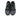 Pair of lightweight barefoot activity shoes in black with lace-up front