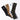 Set of four crew socks in black, tan, white, and dark olive with Pentagon logos