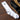 White crew socks with ribbed texture, Pentagon logo, and gray heel-toe pattern accents