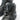 Gray mid tactical boot heel and collar close-up with lace loops and textured leather