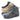 Grey mid tactical boots with lace-up front and cushioned collar