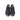 Black low tactical boots pair view with lace-up closures and padded insoles.
