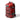 Red tactical backpack with front MOLLE straps and gray padded top panel