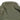 Olive softshell jacket collar and shoulder yoke with stitched construction lines.