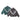 Pair of army jackets: green and dark grey, both with white chevron stripes