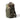 Green camouflage tactical backpack with front webbing straps and padded shoulder straps