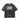 Black graphic crewneck T-shirt with rectangular blue print and "NAVAL FLEET" text