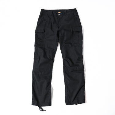 Pentagon BDU ripstop pants, black, cargo pockets and drawstring cuffs