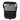 Black side messenger bag with front flap open to show gray interior pocket and straps