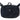 Navy/blue horizontal sling pouch with zippered front pocket and small center logo