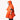 Emergency poncho worn, bright orange with hood and silver reflective inner panel
