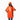 Emergency poncho worn, bright orange hooded poncho with reflective silver lining