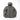 Gray hooded rain shell jacket with full front zipper and side pockets