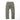 Olive cargo-style pants with straight legs, belt loops, and patch pockets