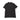 Black henley shirt with buttoned placket, short sleeves, small chest logo