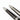Tactical glassbreaker pen tips, black-and-steel and gunmetal with ridged grips