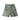 Gray cargo shorts with belt loops, button closure, and side pockets