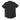 Black ripple shirt back view with short sleeves and yoke seam