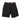 Cargo shorts, black with cargo flap pockets and button waist