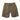 Tan cargo short pants with button fly and multiple front pockets
