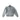 Grey flight leather jacket with stand collar, front zipper, and chest pockets
