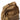 Tan nylon bag with top closure strap and reinforced seam paneling