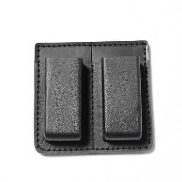 King Cobra Evolution double magazine pouch in black with two open slots and stitching