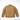 Coyote puffer down jacket, back view with horizontal quilting and stand collar