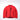 Red puffer down jacket with full-zip front and stand collar
