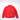 Red puffer down jacket, back view with horizontal quilting and stand collar