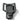 Black polymer holster back view with belt-attachment hardware cutouts