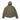 Hooded fleece jacket, full-zip front, zip pockets, olive green