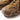 Tan low tactical boot toe and side with molded panel and rugged tread