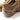 Tan low tactical boot heel with molded midsole and treaded outsole