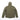 Hooded fleece jacket, full-zip front, zip pockets, olive green