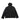 Hooded fleece jacket, full-zip front, zip pockets, black